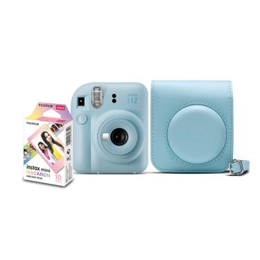 Imagem de Kit Câmera Instantânea FujiFilm Instax Mini 12 Azul Candy com Bolsa e Pack 10 Filmes