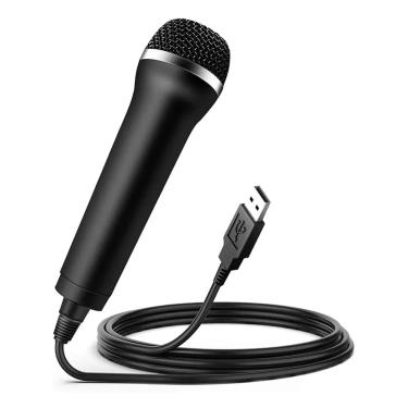 Imagem de Microfone com fio usb karaoke mic para interruptor wii ps4 xbox computador computador condensador