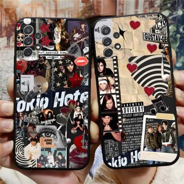 Imagem de Caixa do telefone da faixa T-Tokio HotelS  preta  Samsung A24  A53  A13  A14  A52  A51  A22  A23
