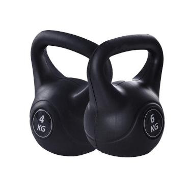 Imagem de Kit 2 Pesos Kettlebell Para Treino Funcional 4Kg E 6Kg
