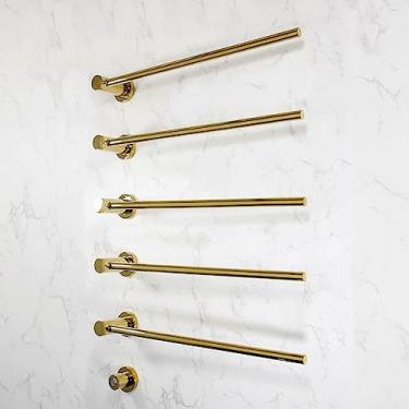 Imagem de Toalheiro aquecedor de parede elétrico inteligente aquecimento constante toalheiros 304 haste de aço inoxidável para banheiro, E, 568 mm