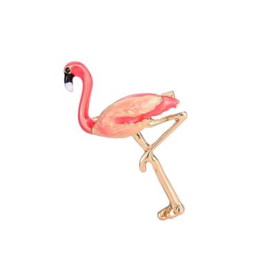 Imagem de SOIMISS Broche De Flamingo De Metal Broche De Flamingo Alfinete De Lapela Flamingo Alfinete De Animal Flamingo Alfinete De Metal Liga De Zinco Personalizado Vermelho