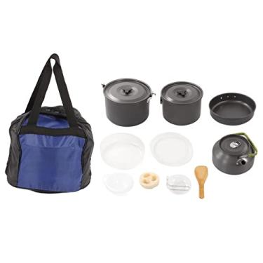 Imagem de MOUMOUTEN Conjunto De Cozinha Para Acampamento: Kit De Panelas Para Acampamento Portátil, Utensílios Para Cozinhar Ao Ar Livre, Para Acampamentos Base, Mochila, Caminhadas