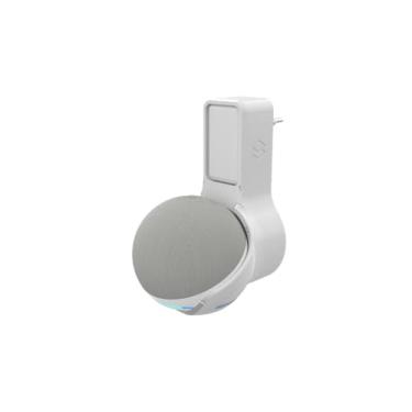 Imagem de Suporte De Tomada Compativel Com Amazon Echo Dot 4 E 5 Alexa (Branco)