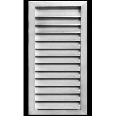 Imagem de HVAC Premium 35,5 cm L x 81,5 cm A de ventilação externa de alumínio para paredes e espaço de rastejamento - Grade de ar resistente ao clima com tela de tela - [Dimensões externas 15,75 "W x 33,75"H]