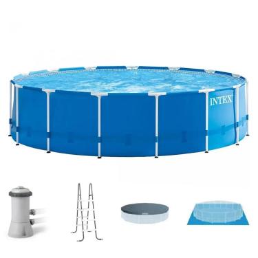 Imagem de Kit Completo Piscina Intex 16.805 Litros Estrutural Armação