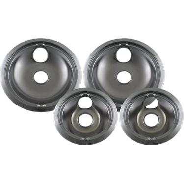 Imagem de Edgewater Parts (2) Bandeja coletora WB31T10010 de 15 cm + (2) conjunto de bandeja coletora WB31T10011 de 20 cm compatível com GE, Kenmore e Hotpoint Ranges e cooktops