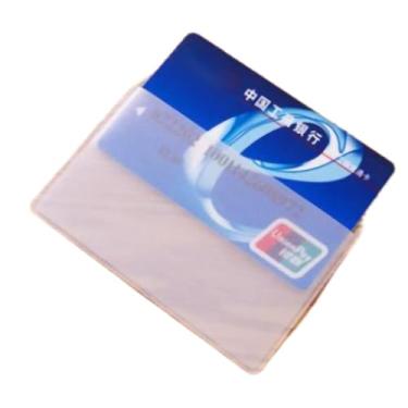 Imagem de Porta-cartões Transparente, Capa Protetora de Cartões Transparente Vertical de PVC à Prova D'água para a Maioria das Carteiras, Porta-cartões Transparente Protetor de