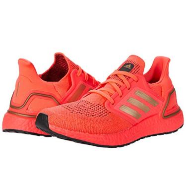 Imagem de adidas Tênis de corrida feminino Ultraboost 20, Sinal rosa/cobre metálico/preto, 5.5