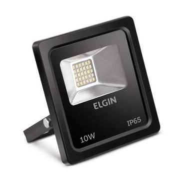 Imagem de Projetor Led Para Uso Externo 10W / 6500K / Bivolt / Preto - Elgin