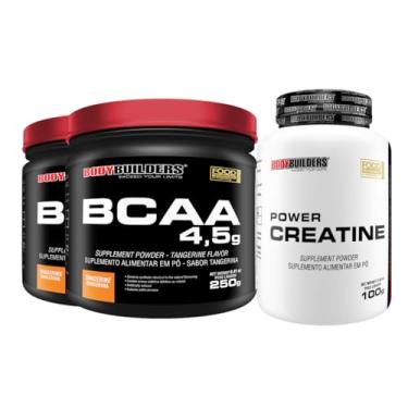 Imagem de Kit 2x BCAA Powder 4.5 250g Tangerina + Power Creatina 100g - Bodybuilders