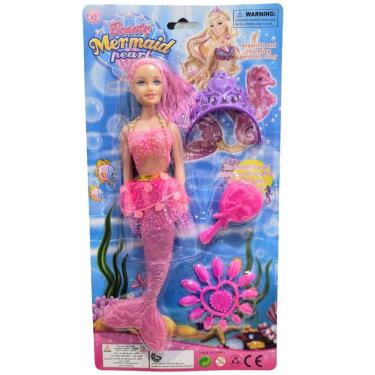 Imagem de Boneca Princesa Sereia + Acessorio Beatuty Mermaind Pearl - Princess Ariel Princesa Acessórios - PANAMI
