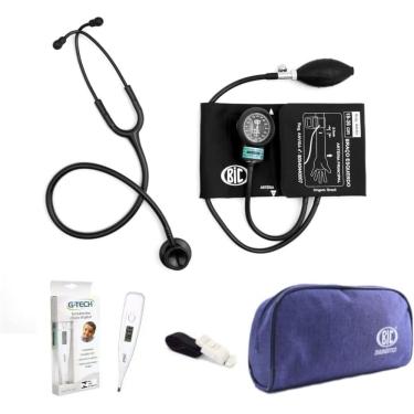 Imagem de Kit Esfigmomanometro E Esteto Bic + Garrote + Termometro