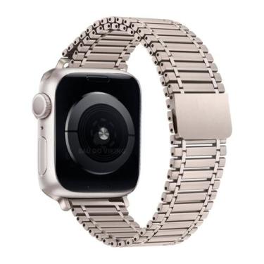 Imagem de Pulseira Locomotiva Magnética Imantada Compatível com Apple Watch - Ba