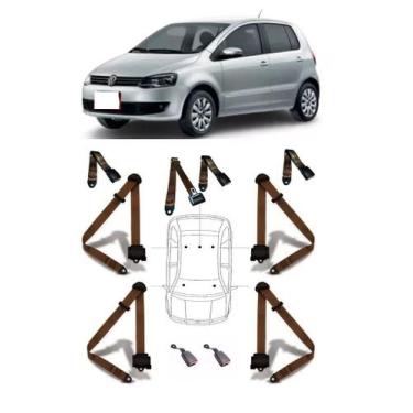 Imagem de Kit cinto de segurança COMPLETO para VOLKSWAGEN FOX + fechos - HCML, M