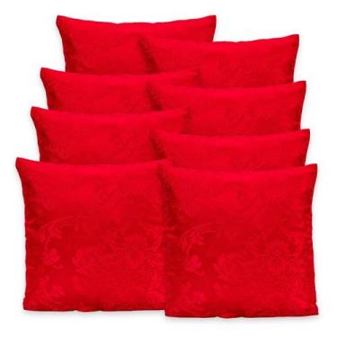 Imagem de Kit 8 Capas de Almofada c/ Zíper em Jacquard Adamascado Luxo 40cm x 40