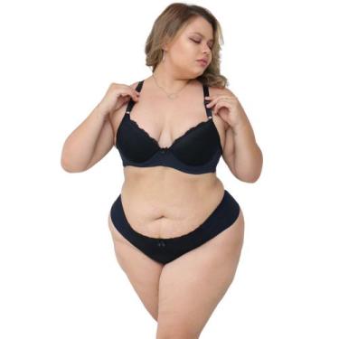 Imagem de Conjunto Sutiã Com Microfibra E Renda Calcinha Fio Duplo - Sou Gata e 
