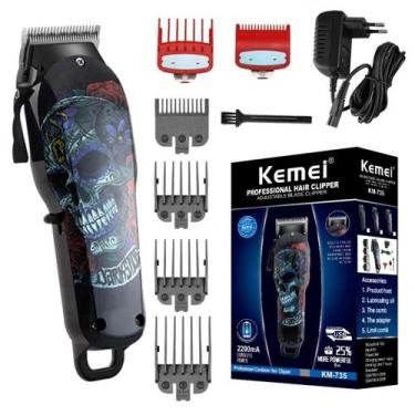 Imagem de Máquina Cortar Cabelo Kemei Km-735 Profissional, Bivolt