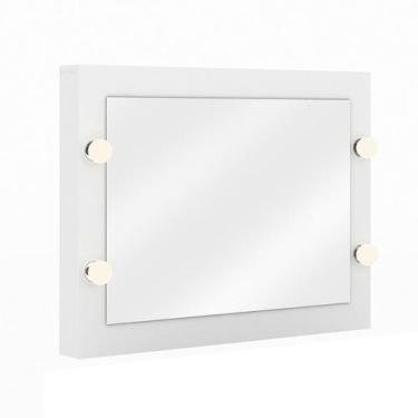 Imagem de Espelho Camarim Para Penteadeira 90x68x9 cm Branco - Tecnomobili