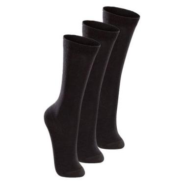 Imagem de Kit 3 Pares de Meias 3/4 Infantil Lupo 2670-047, Preto, 30-36
