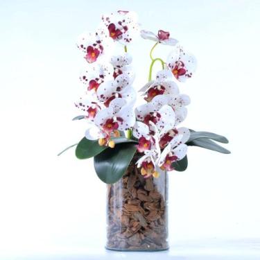Imagem de Arranjo de Orquídea Artificial Tigre em Vaso Tubo Gaia - Vila das Flor