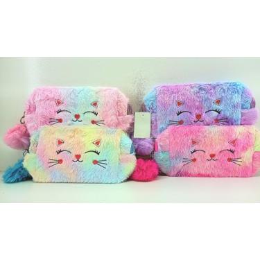 Imagem de Estojo Com Desenho De Gato E Pompom - Sami, Mesclado