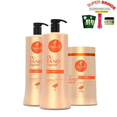 Imagem de Kit Haskell Tutano Shampoo Condicionador E Mascara 1l/900g