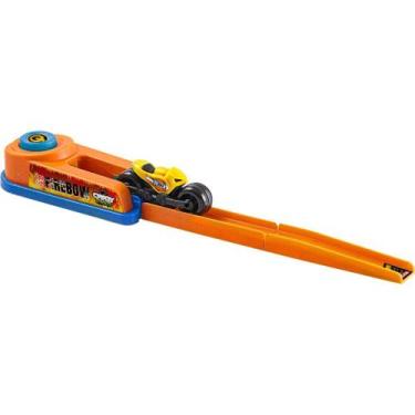 Imagem de Pista Corrida Infantil Disparador Fire Bow C/ Moto Colorido - Bs Toys 