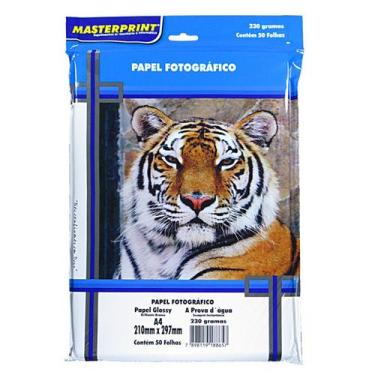 Imagem de Papel Fotográfico Glossy Masterprint A4 230 Gramas 50 Folhas
