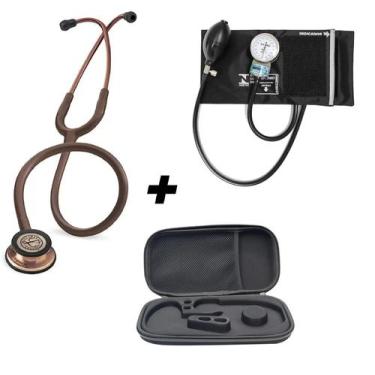 Imagem de Combo Estetoscópio 3M Classic III Chocolate Cobre 5809 Littmann, Esfig