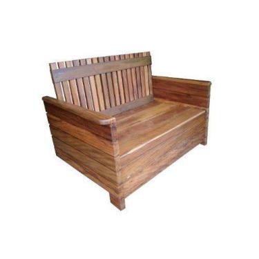 Imagem de Banco Namoradeira Rústico Tulsa em Madeira de Demolição - Cód 2366 - B