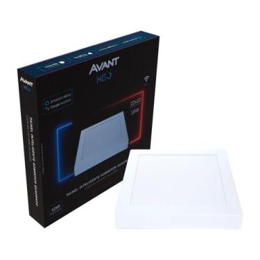 Imagem de Plafon Painel Quadrado Sobrepor 18w Inteligente Smart Wi-fi Neo - Avan