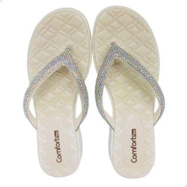 Imagem de Chinelo casual feminino comfortflex strass massageador lindo , 37