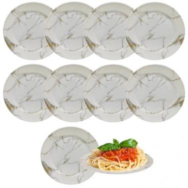 Imagem de Conjunto 12 Pratos Raso em Melamina 25cm Atacado - Fx