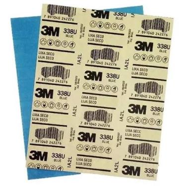 Imagem de Kit com 10 lixa seco blue 150 - 3m 338u, Sem Variação