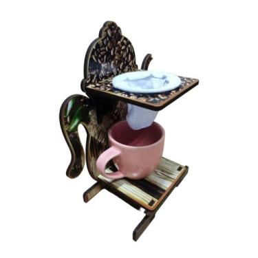 Imagem de Bulinho Adesivado de mdf com Xicara para Cafezinho - Decore Casa