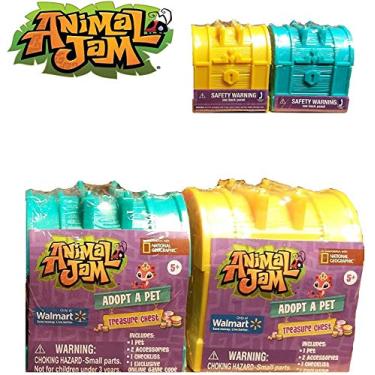 Imagem de Animal Jam Conjunto de 2 sacos cegos Treasure Chest Adopt A PET Walmart Exclusive.