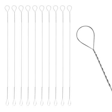 Imagem de 10 peças de fios de substituição de fatiador de queijo para cortar e fatiar queijo, 14 cm de comprimento, compatível com fios de tábua de fatiar queijo de mármore (14 cm, 10 peças)