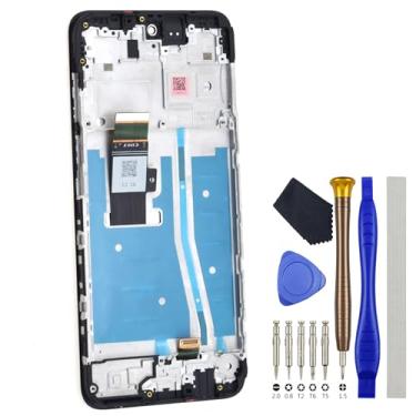 Imagem de Tela de tela completa para Motorola Moto G53 XT2335-2 Substituição de digitalizador de tela LCD sensível ao toque com moldura preta de 6,5 polegadas