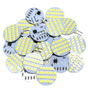Imagem de GRV Lâmpada LED G4 24-2835 SMD Super Brilhante Branco Frio RV Camper Sob Gabinete Dome Light DC12V Pacote com 20