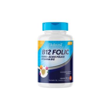 Imagem de B12 Folic (Ácido Fólico, Vitamina B12 e Ferro) - 60 Cáps - 550mg - FIT