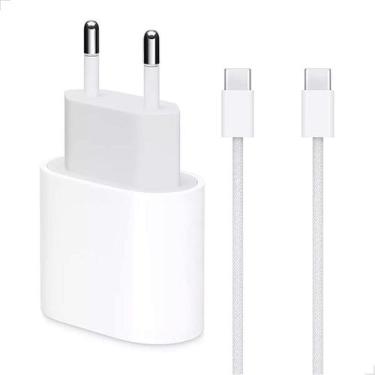 Imagem de Carregador PD Turbo 20W USB-C Compatível Com iPhone 15 16 Plus Pro Max