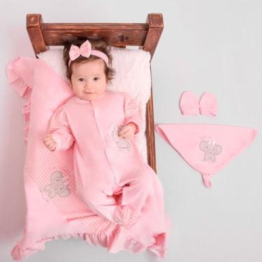 Imagem de Saida maternidade roupa de bebe em malha 100% aldodao menina - PEQUENO