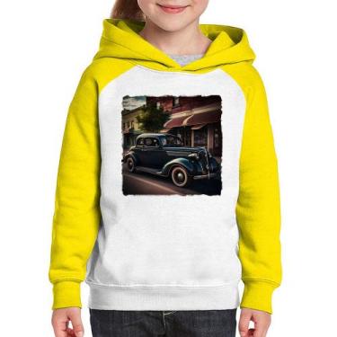 Imagem de Moletom Infantil Carro vintage na cidade - Foca na Moda, Branco, Amare