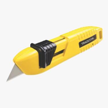 Imagem de Estilete Automático Autorretrátil Trapezoidal C/ Lâmina 18MM - Tradest