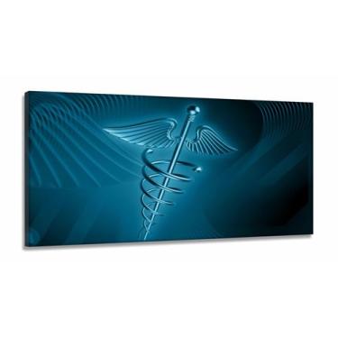 Imagem de Quadros Decorativos Medicina Logo em Tecido Canvas 130x60 - Wall Frame