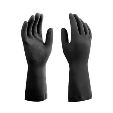 Imagem de Luva de Látex Forrada Preta G Mucambo