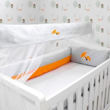 Imagem de Kit de Berço Coleção Light - 06 Peças - Bebê & Enxoval, Raposinha Cinz