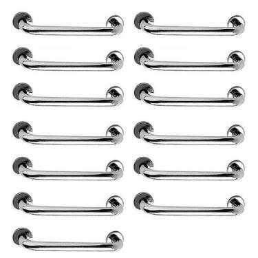 Imagem de Barra de Apoio Barra 40cm Aço Inox Kit 13 Unidades Acessibilidade Idos