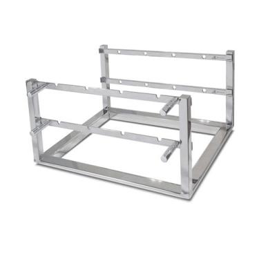 Imagem de Suporte de Espetos para Churrasqueira em Aço Inox - JX Metais